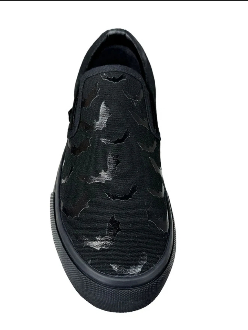 YRU Stramgcvlt Black Chill Bat Blackout Pattern Slip-On Loafers
